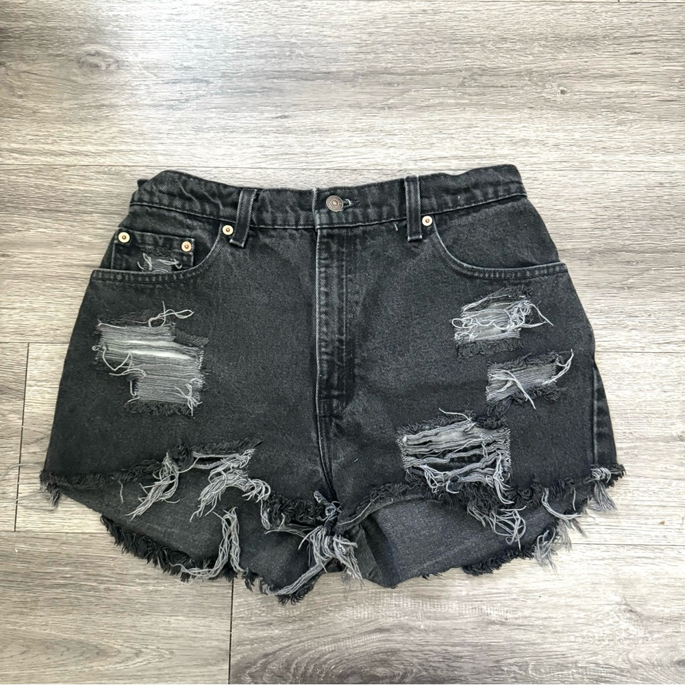 levi’s ripped denim shorts